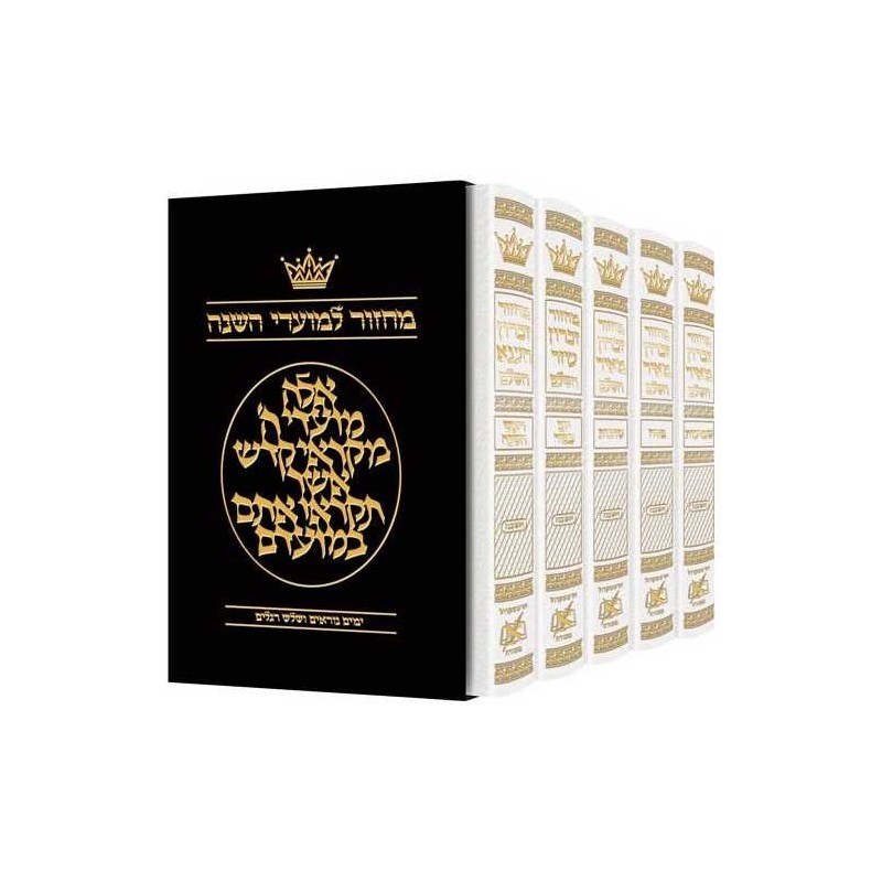 Machzor Hebrew Only Ashkenaz - 5 Volume Set - Hebr | Books | Judaica
