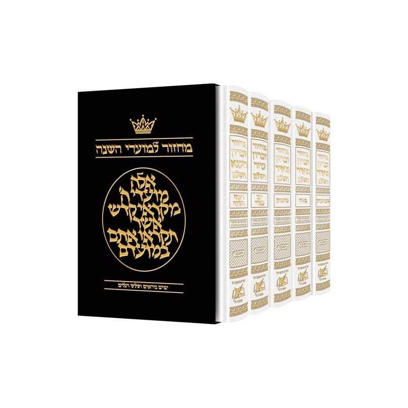 Machzor Hebrew Only Ashkenaz - 5 Volume Set - Engl | Books | Judaica