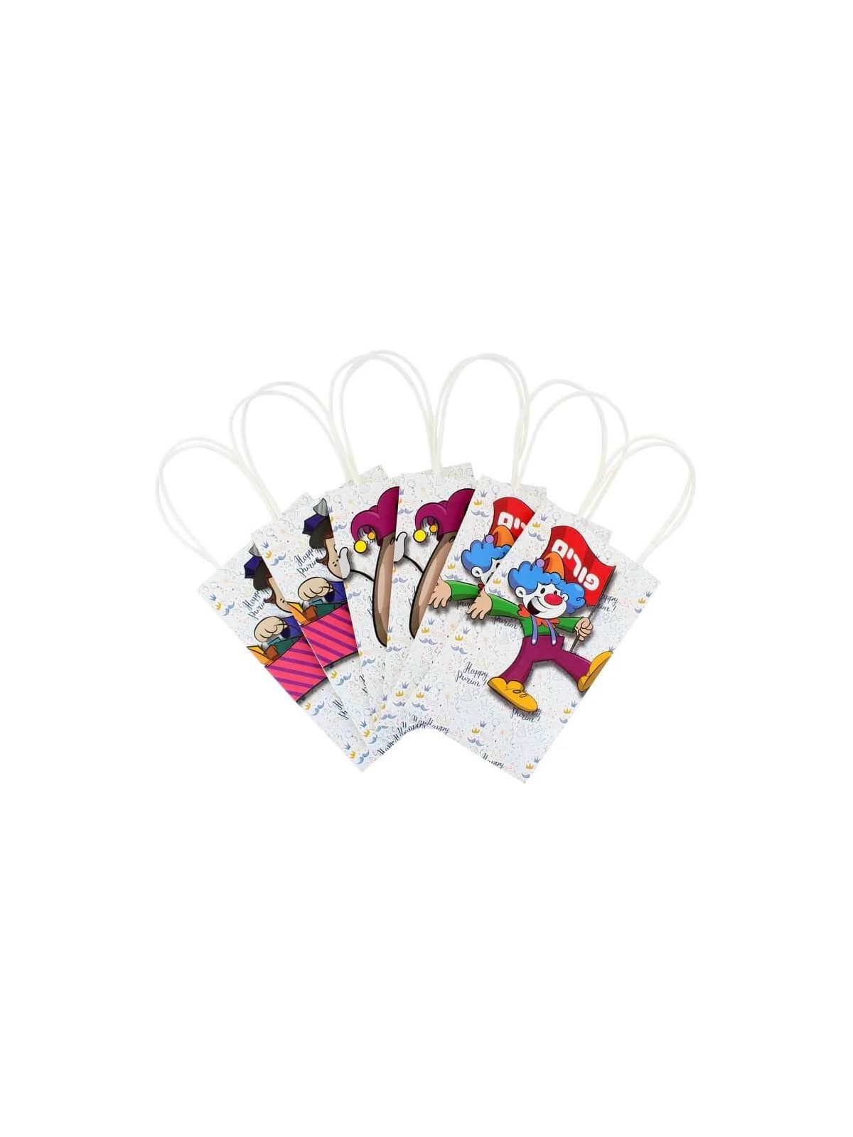 Pack of 6 Medium Paper Treat Bags | Gifts | Judaica