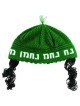 Na Nch Kippah Green With Payos | Purim | Judaica