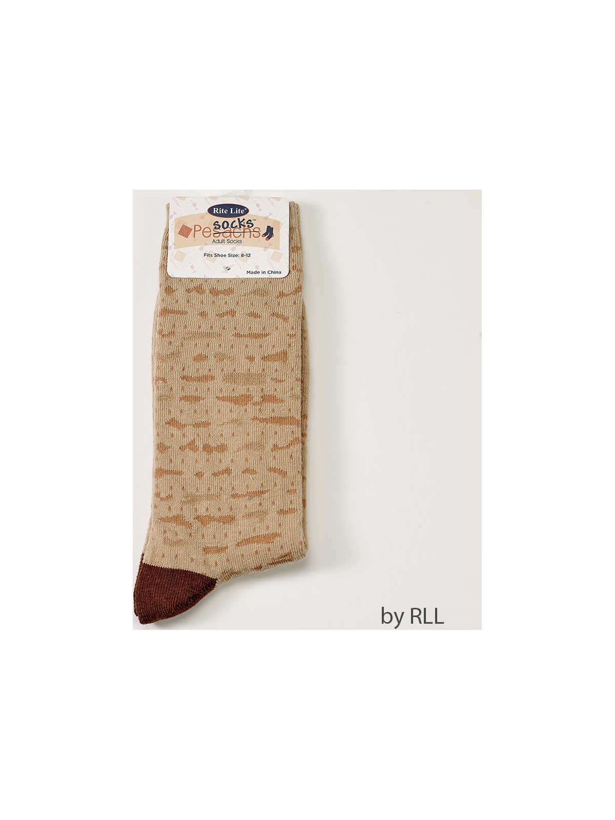 Chaussette d’équipage adulte à motif Matsa de Pâque | Vêtements | Judaïca