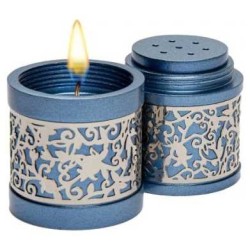 Lasercut Pomegranate Design Aluminum Travel Havdal | Havdalah Sets & S