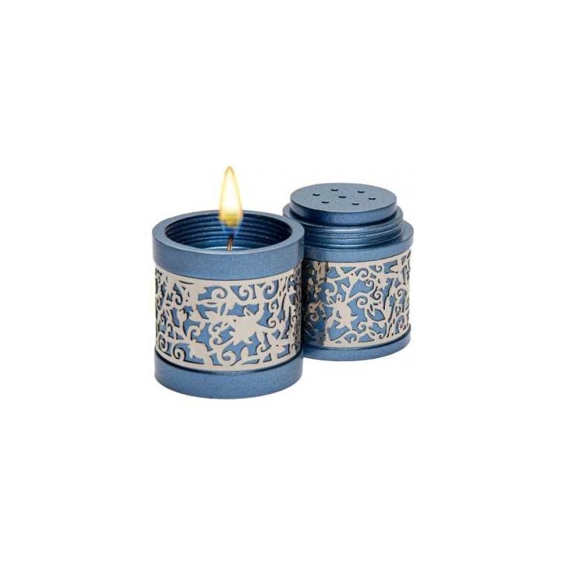 Lasercut Pomegranate Design Aluminum Travel Havdal | Havdalah Sets & S