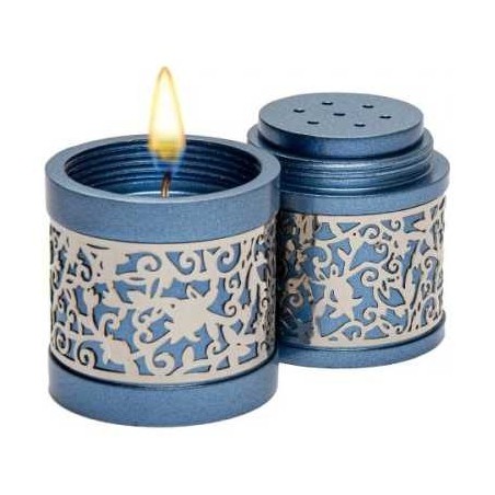 Lasercut Pomegranate Design Aluminum Travel Havdal | Havdalah Sets & S