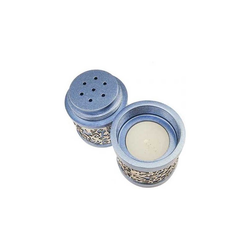 Lasercut Pomegranate Design Aluminum Travel Havdal | Havdalah Sets & S