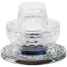 Glass Mayim Achronim with Silver Jerusalem Design  | Mayim Achronim Se