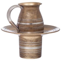 Textured Lined Mayim Achronim Set - Gold | Mayim Achronim Sets | Judai