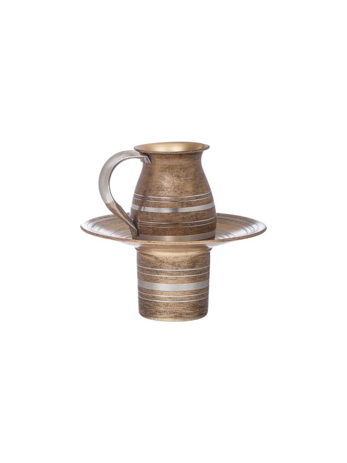 Textured Lined Mayim Achronim Set - Gold | Mayim Achronim Sets | Judai