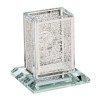 Crystal and Lasercut Havdalah Candle Holder - Silv | Havdalah Sets & S