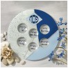 Blue Glass Seder Plate with Silver Glitter Accents | Passover | Judaic