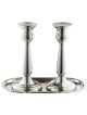 Aluminum Candlesticks with Tray | Candle Holders | Judaica