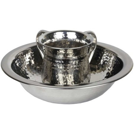 Silver Washing Cup Set - Hammered | Washing Cups | Judaica