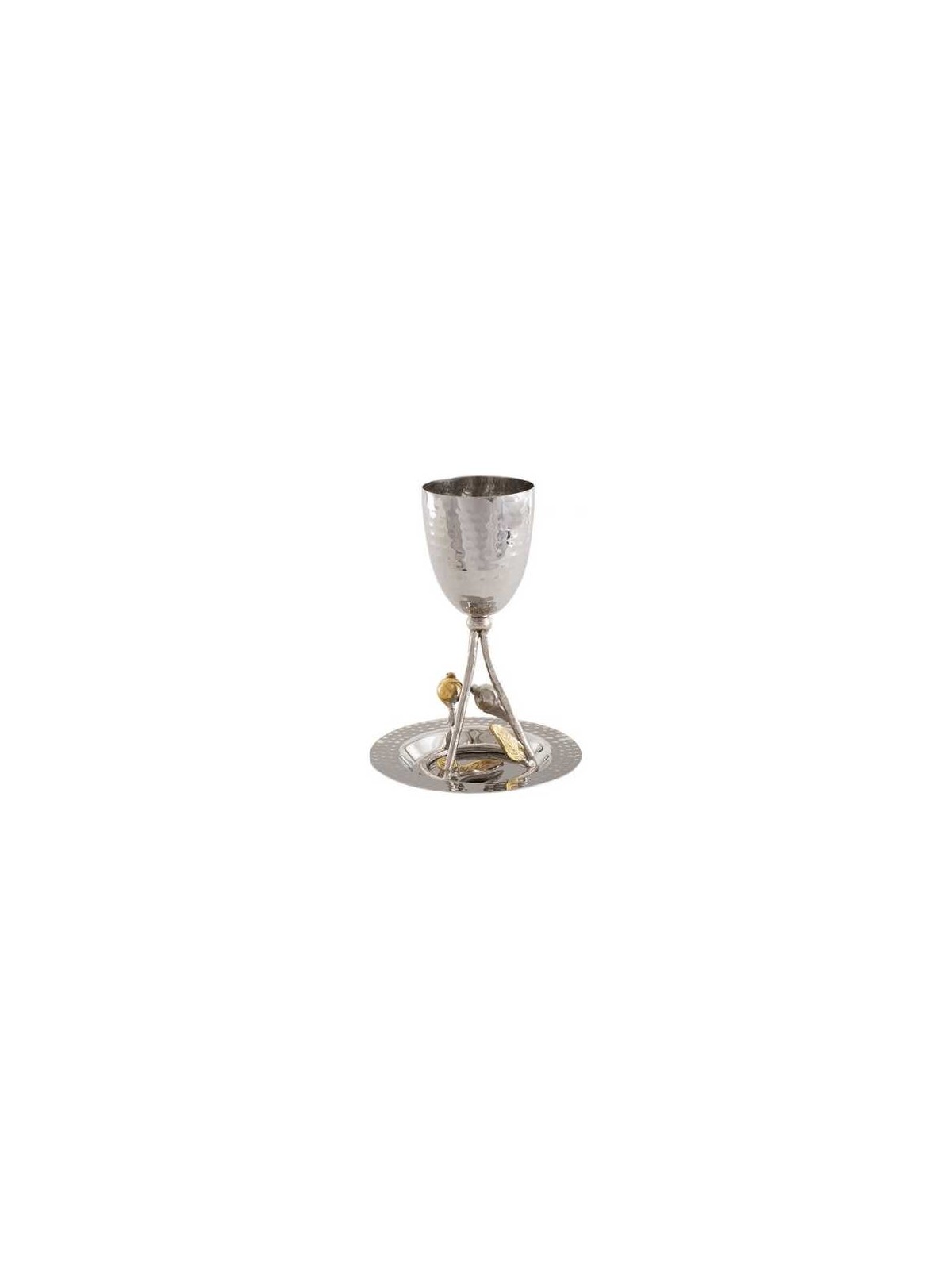 Pomegranates Brass Kiddush Cup | Kiddush Cups | Judaica