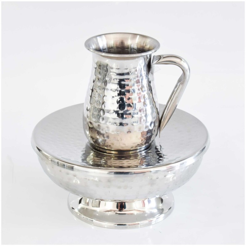 Hammered Mayim Achronim Set | Mayim Achronim Sets | Judaica