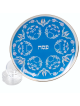 Assiette de Pâque florale bleue | Pâque | Judaïca