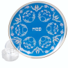 Blue Floral Passover Plate | Passover | Judaica