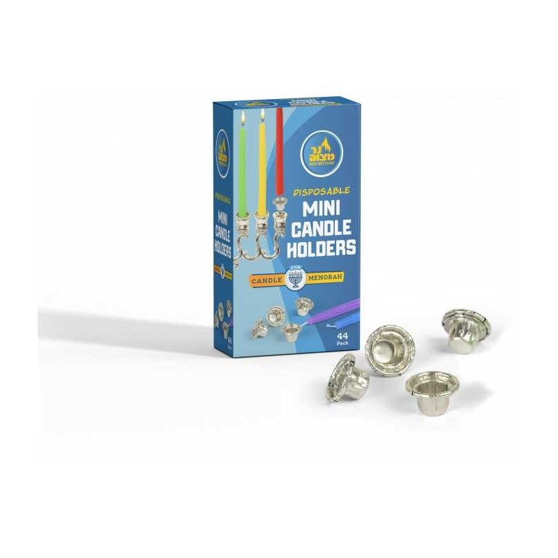 Mini supports jetables en aluminium pour Chanukah Cand | Hanoukka | judaïque