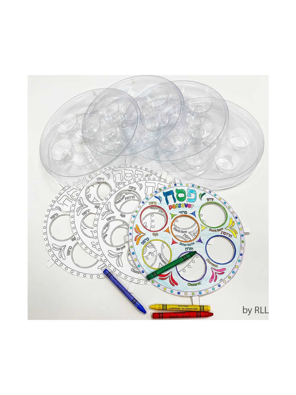 Décorez votre assiette de Seder, lot de 4 | Pâque | Judaïca
