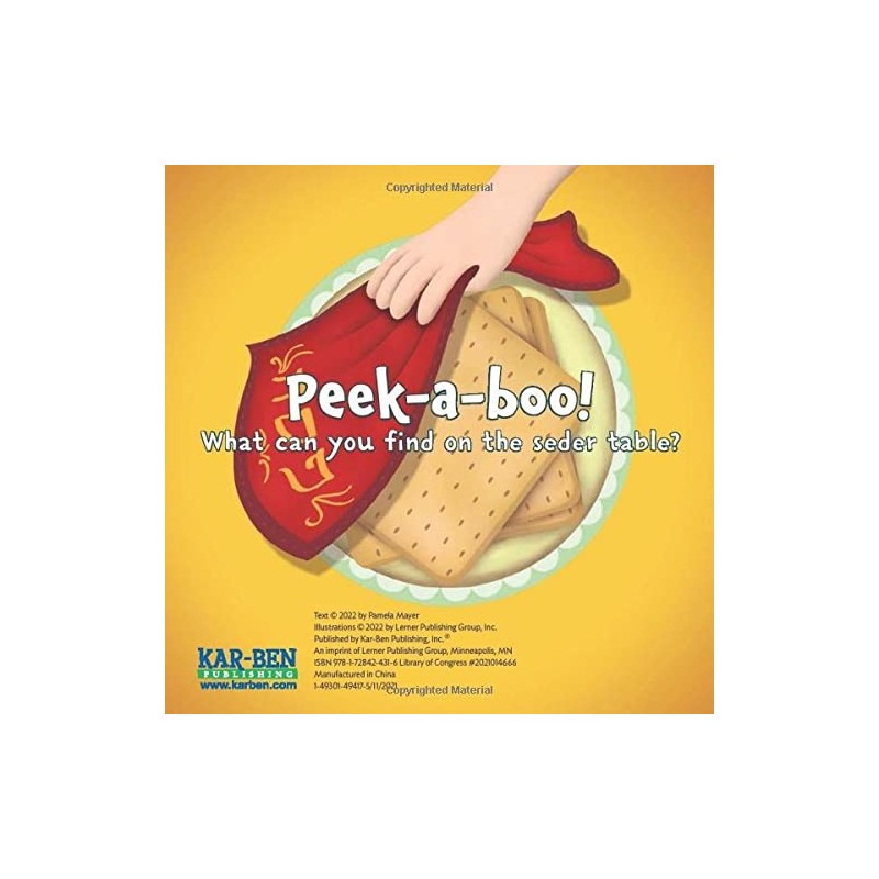 Peek-A-Boo Pâque | Livres | Judaïca