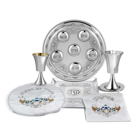 Élégant ensemble de 6 pièces pour Pâque – Jerusalem Design | Pâque | Judaïca