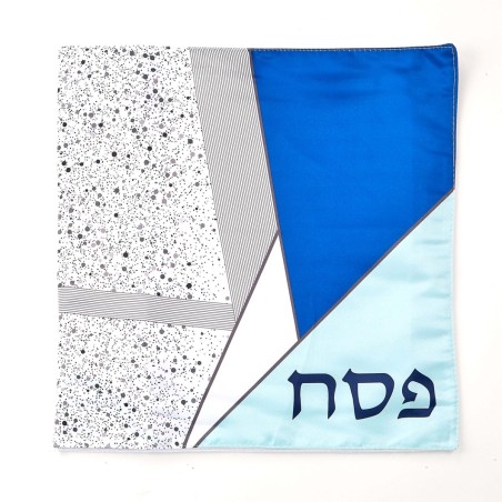Couverture de Matzah imprimée carrée au design géométrique | Pâque | Judaïca