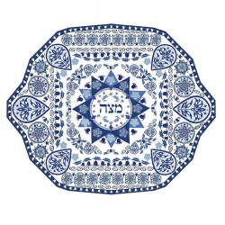 Porcelain Matzah Plate Renaissance Design | Passover | Judaica