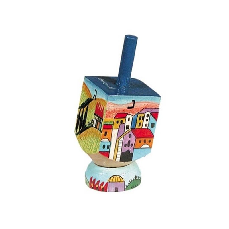 Small Jerusalem Dreidel | Hanukkah | Judaica