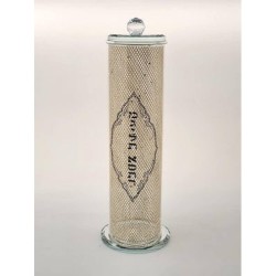 Crystal Megillah Holder-Gold Lattice Design 14" | Purim | Judaica