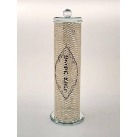 Crystal Megillah Holder-Gold Lattice Design 14" | Purim | Judaica