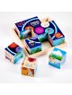 Pâque 9 blocs de bois puzzle 6 en 1 | Pâque | Judaïca