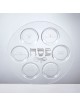 Plaque de Seder en plastique transparent avec paillettes | Pâque | Judaïca