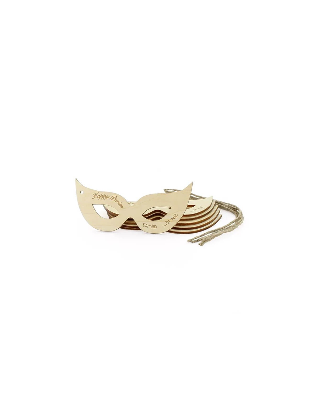 Étiquettes cadeaux de masque en bois | Cadeaux | Judaïca
