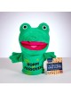 Marionnette à main grenouille de Pâque en peluche | Pâque | Judaïca