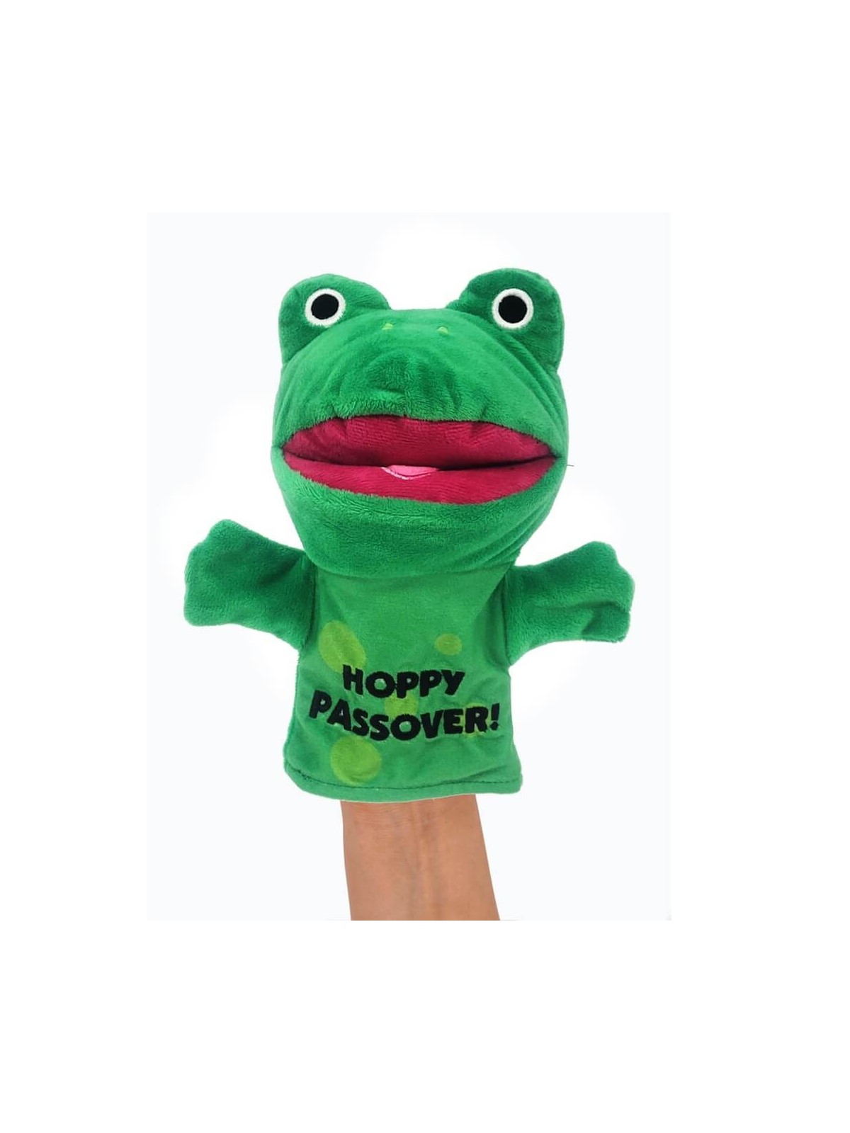 Marionnette à main grenouille de Pâque en peluche | Pâque | Judaïca