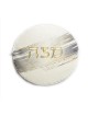 Silver Painted Brushstroke Designed Leatherette Ma | Passover | Judaic