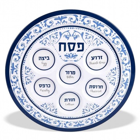 Assiette de Seder de Pâque en mélamine Renaissance | Pâque | Judaïca