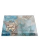 Blue/Brown Marble Design Challah Board With Gold M | Challah Boards |