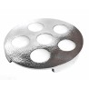 Stainless Steel Seder Plate - Silver-White Hammere | Passover | Judaic
