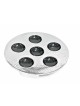 Stainless Steel Seder Plate - Silver-Black Hammere | Passover | Judaic