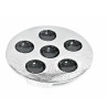 Stainless Steel Seder Plate - Silver-Black Hammere | Passover | Judaic