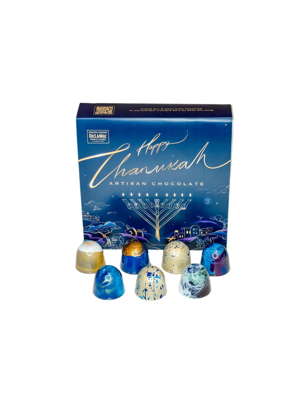 DeLamie Chocolate Chanukah Lights Box | Hanukkah | Judaica