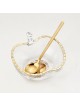 Apple Shaped Glass Honey Dish With Spoon | Rosh Hashanah | Judaica