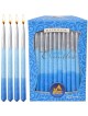 3-Tone Blue & Silver Tip Chanukah Candles | Hanukkah | Judaica
