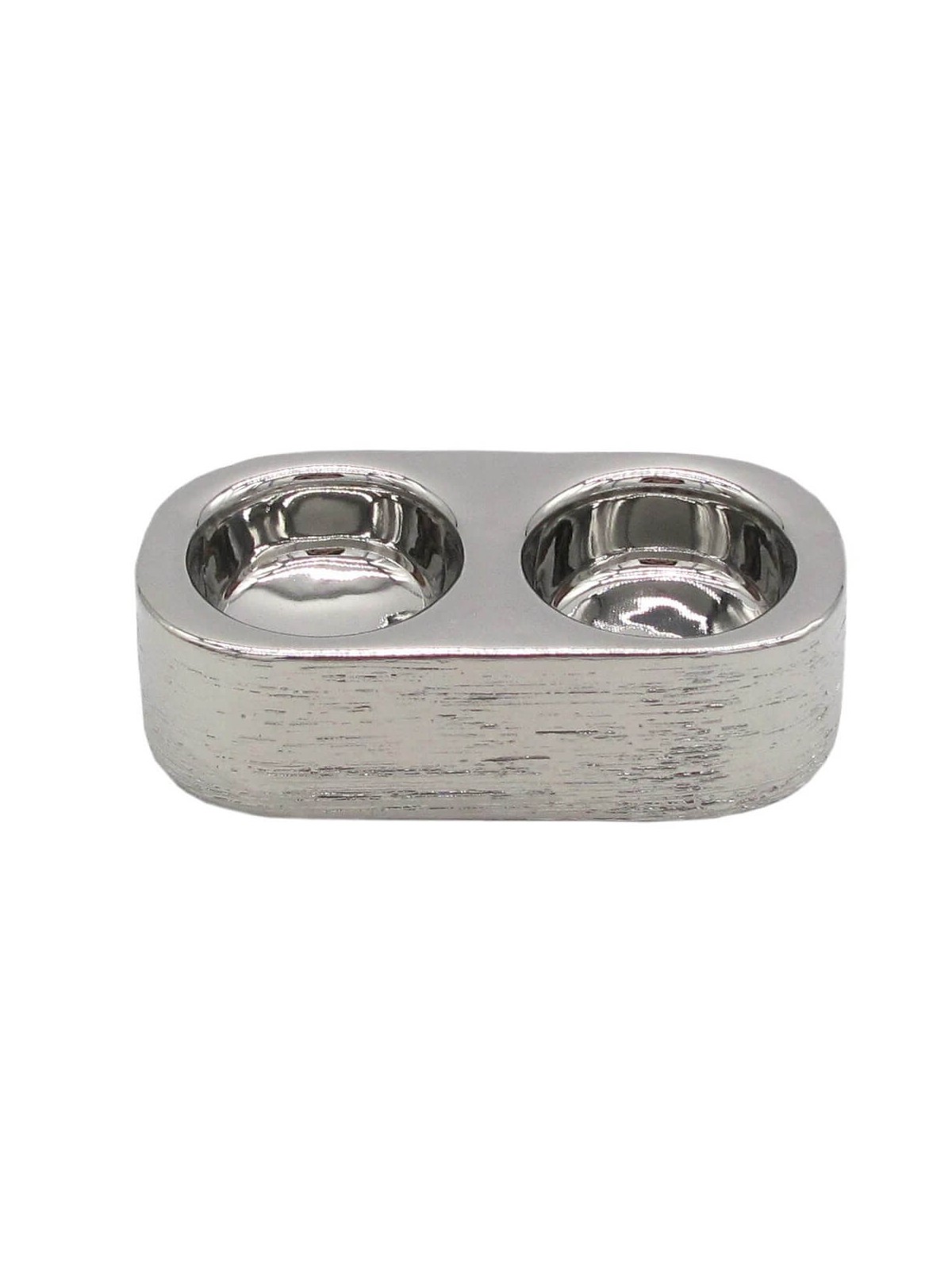 Rounded Double Tealight Holder | Candle Holders | Judaica
