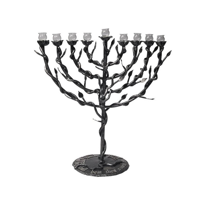 Menorah Sderot à 9 branches en édition limitée fabriquée à partir de | Hanoukka | judaïque