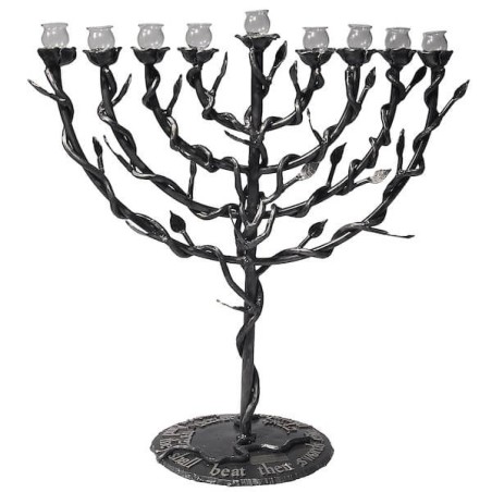 Menorah Sderot à 9 branches en édition limitée fabriquée à partir de | Hanoukka | judaïque
