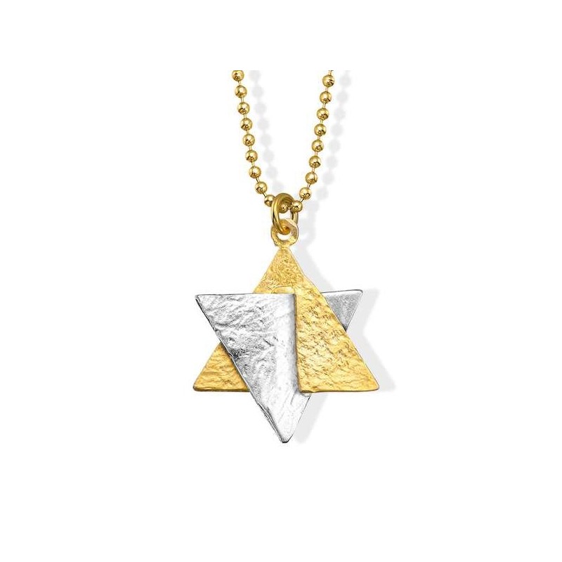 Collier Golden Star 'Explosion' fabriqué à partir de fusées | Bijoux | Judaïca
