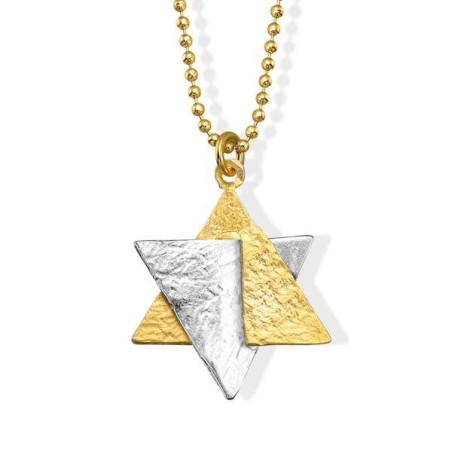 Collier Golden Star 'Explosion' fabriqué à partir de fusées | Bijoux | Judaïca