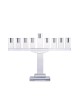 Menorah en cristal symétrique – Transparent | Hanoukka | Judaïca