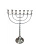 Extra Large Seven Branch Menorah Silver Nickel w... | 7 Branch Menorah
